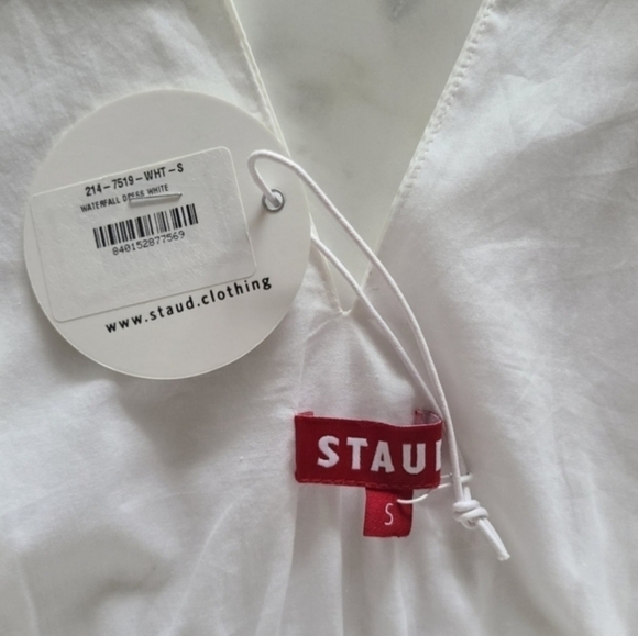 STAUD Waterfall Maxi Dress, White, Size Small, NWT - Picture 9 of 16
